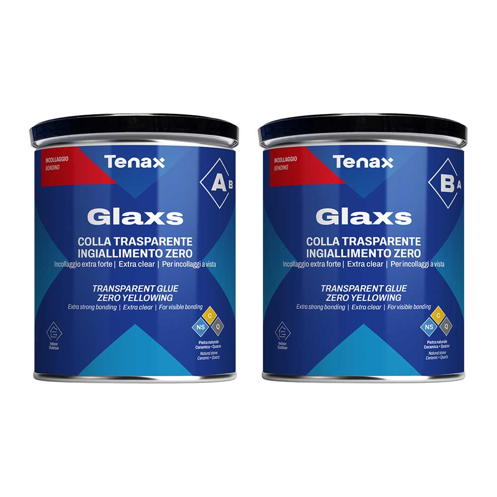 Keo dán đá Tenax Glaxs trong suốt 2 thành phần